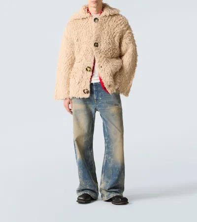 Acne Studios 2021 Distressed Wide-leg Jeans In Blue