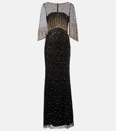 Jenny Packham Kiya Embellished Gown In Multi