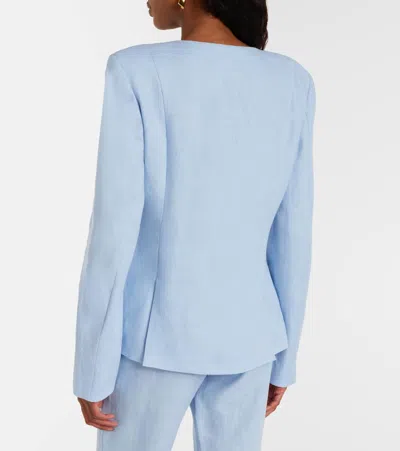 Posse Harper Linen Jacket In Blue