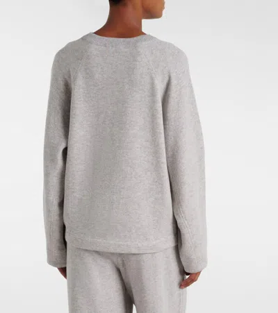 Max Mara Mxpaere Cashmere And Wool Sweater In Gray