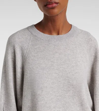 Max Mara Mxpaere Cashmere And Wool Sweater In Gray