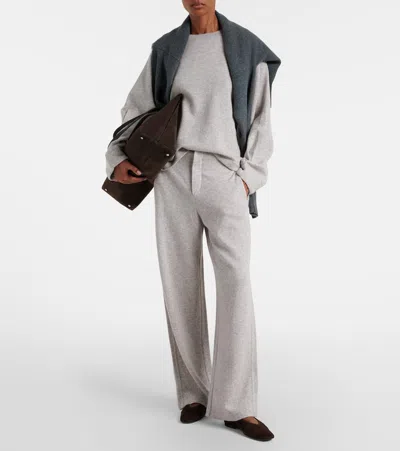 Max Mara Mxpaere Cashmere And Wool Sweater In Gray