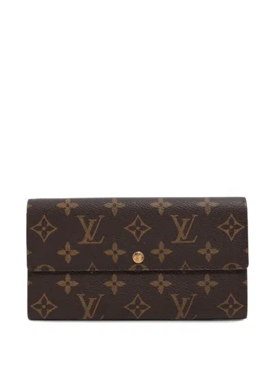 Pre-owned Louis Vuitton 1998 Monogram Wallet In Brown