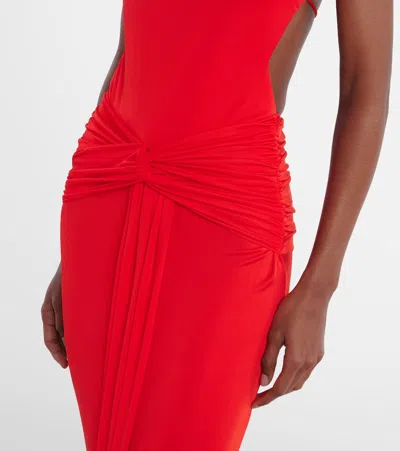 The New Arrivals Ilkyaz Ozel Euphorie Gathered Gown In Red