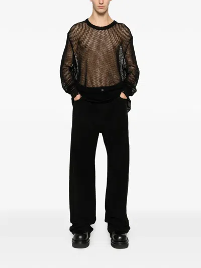 Rick Owens Drkshdw Organic Cotton Five Pocket Trousers In Black