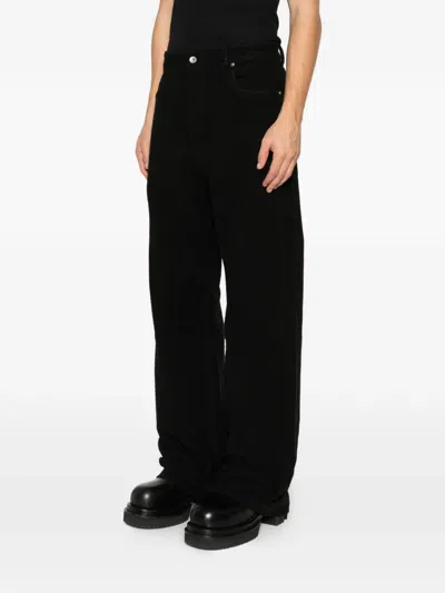 Rick Owens Drkshdw Organic Cotton Five Pocket Trousers In Black
