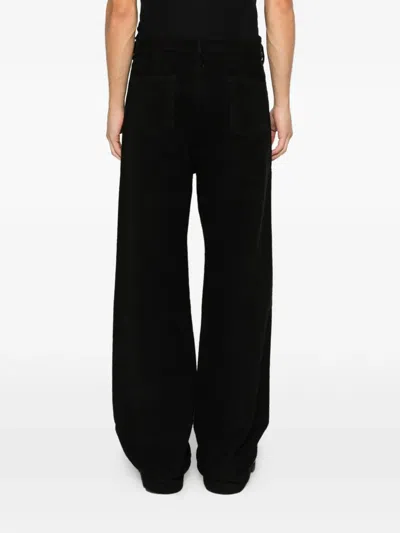 Rick Owens Drkshdw Organic Cotton Five Pocket Trousers In Black