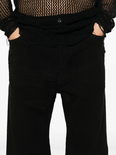 Rick Owens Drkshdw Organic Cotton Five Pocket Trousers In Black