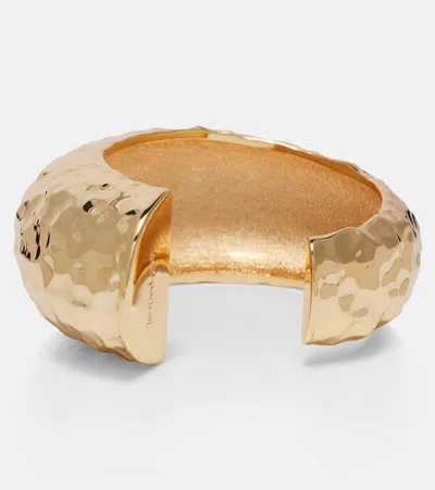 Self-portrait Gold-plated Cuff Bracelet In Gold