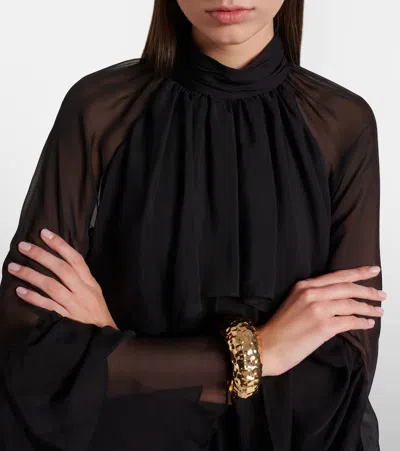 Self-portrait Gold-plated Cuff Bracelet In Gold