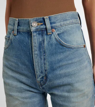 Saint Laurent 70's High-rise Wide-leg Jeans In Blue