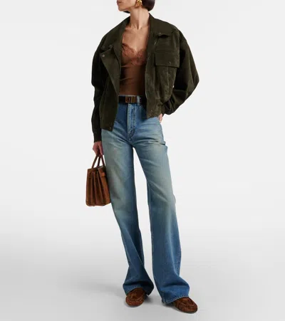 Saint Laurent 70's High-rise Wide-leg Jeans In Blue