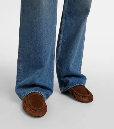 Saint Laurent 70's High-rise Wide-leg Jeans In Blue