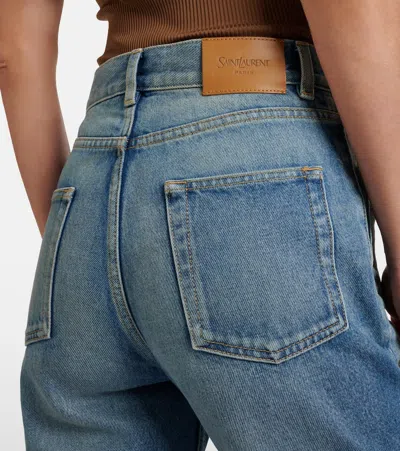 Saint Laurent 70's High-rise Wide-leg Jeans In Blue