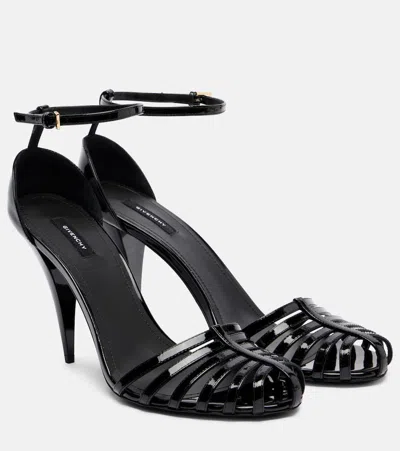 Givenchy Patent Leather Cage Heeled Sandals Women In Animal Print