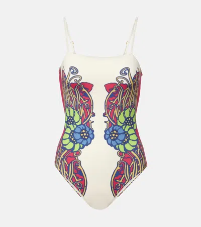 La Doublej Elle Printed Swimsuit In Multi
