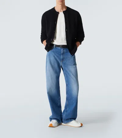 Dolce & Gabbana Men White Low Top Sneakers With Logo Patch On Tongue And Side In Leather Man