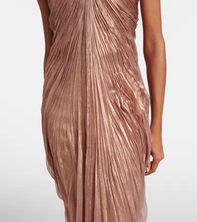 Maria Lucia Hohan Victoria Gathered Silk Muslin Gown In Pink