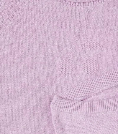 Bonpoint Loana Cotton And Cashmere Sweater And Pants Set In Purple