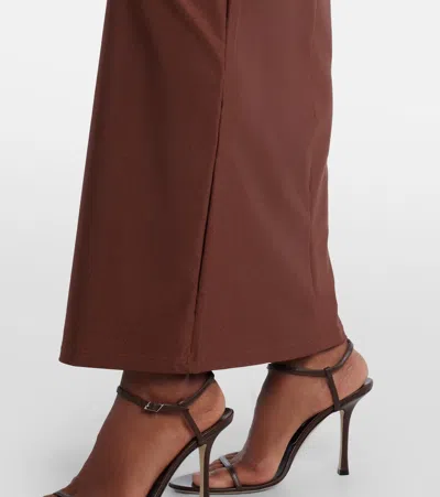 Adriana Degreas Asymmetric Gown In Brown