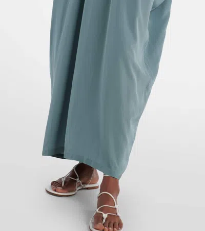 Adriana Degreas Ring-detail Draped Kaftan In Blue