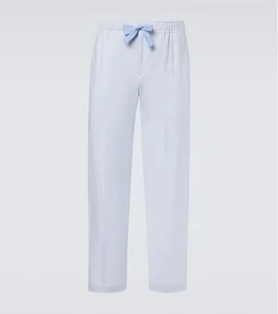 Orlebar Brown Alex Tapered Linen Drawstring Trousers In Multi