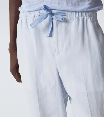 Orlebar Brown Alex Tapered Linen Drawstring Trousers In Multi