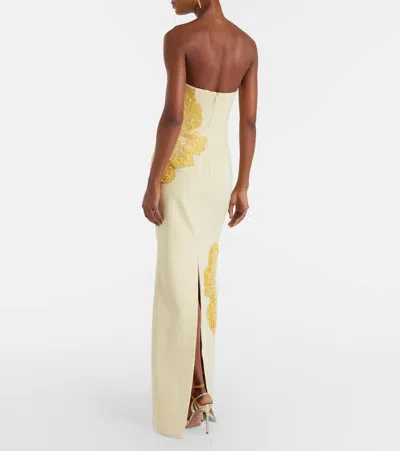 Rebecca Vallance Sequined Gown In Yellow