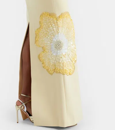 Rebecca Vallance Sequined Gown In Yellow