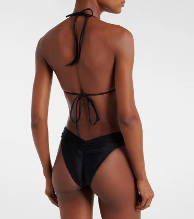 Bananhot Jasmin Gathered Bikini Bottoms In Black