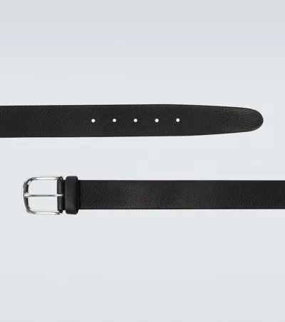 Kiton Leather Belt In Black