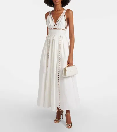 Elie Saab Petit Wave Leather Top-handle Bag In White