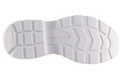 Alexander Mcqueen High Top Skate Sneakers 'white Black' In Neutral