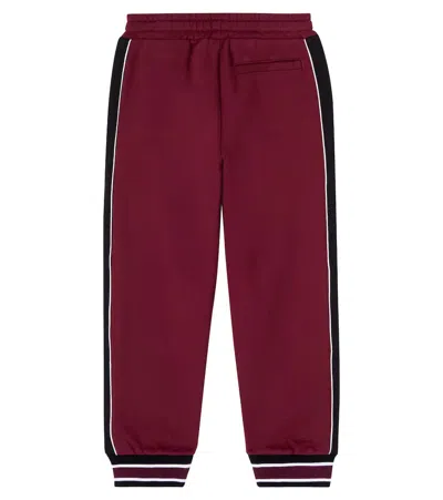 Dolce & Gabbana Cotton Jersey Sweatpants In Burgundy