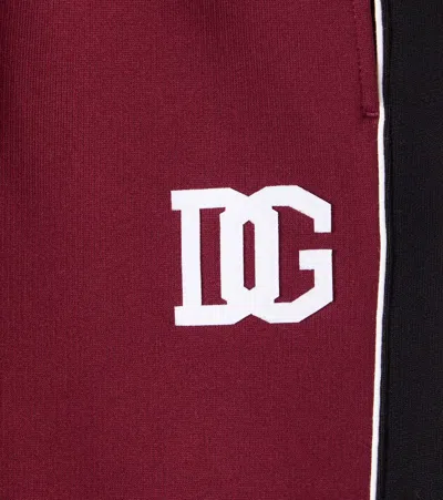Dolce & Gabbana Cotton Jersey Sweatpants In Burgundy