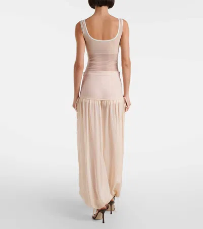 Nensi Dojaka Mid-rise Wide-leg Pants In Neutral