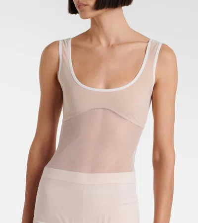 Nensi Dojaka Semi-sheer Tank Top In Neutral