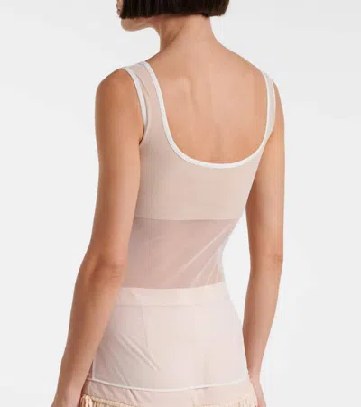 Nensi Dojaka Semi-sheer Tank Top In Neutral