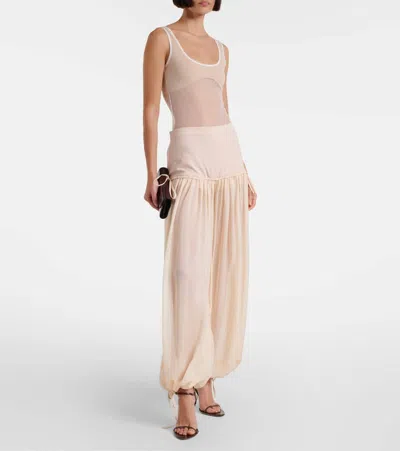 Nensi Dojaka Semi-sheer Tank Top In Neutral