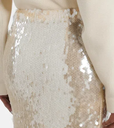 Altuzarra Linnie Sequined Maxi Skirt In Neutral