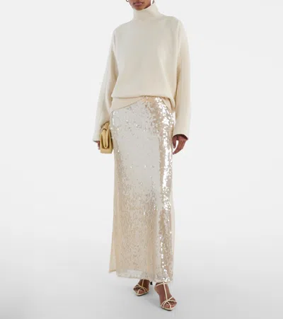 Altuzarra Linnie Sequined Maxi Skirt In Neutral
