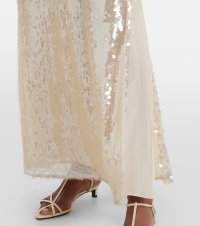 Altuzarra Linnie Sequined Maxi Skirt In Neutral