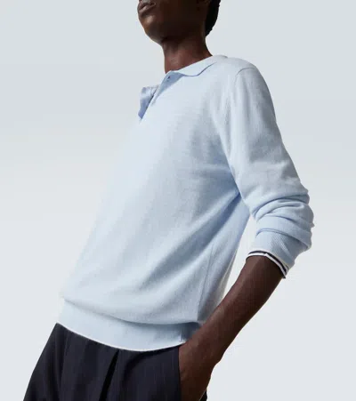 Arch4 Cashmere Polo Sweater In Blue