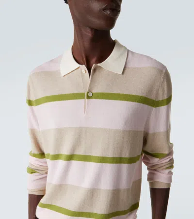 Arch4 Striped Cashmere Polo Sweater In Multi
