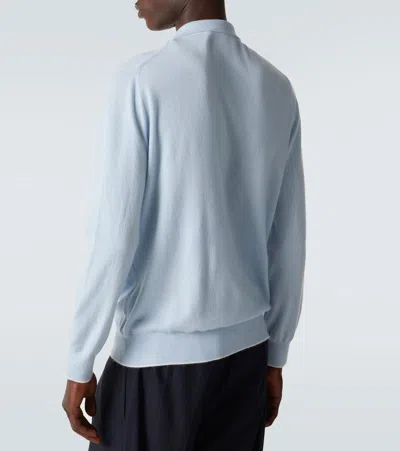 Arch4 Cashmere Polo Sweater In Blue
