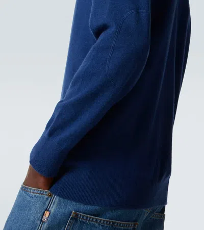 Arch4 Mr Fenchurch Cashmere Half-zip Sweater In Blue