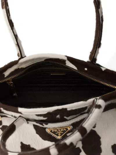 Prada Bonnie Medium Printed Leather Handbag In Multi