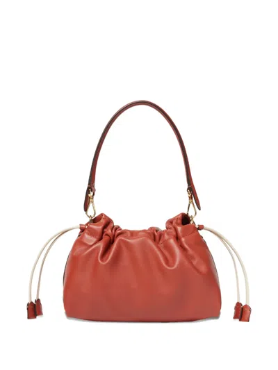 Fendi Women Mamma Baguette Leather Shoulder Bag In Brown