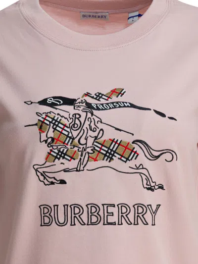 Burberry Equestrian Knight Design T-shirt In Pink