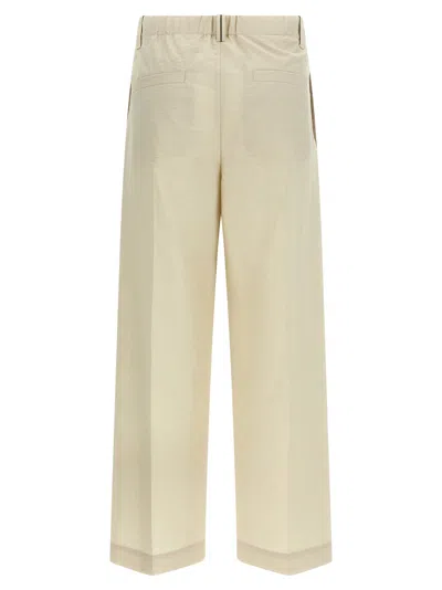Brunello Cucinelli Cotton Trousers Pants White In Neutral